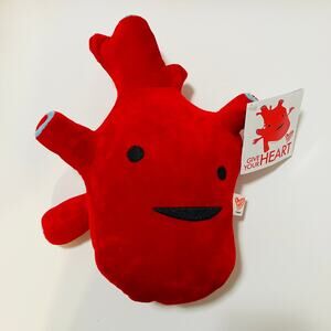 I Heart Guts Red Heart Plushie I Got The Beat! Plush Organ Stuffed Toy Pillow